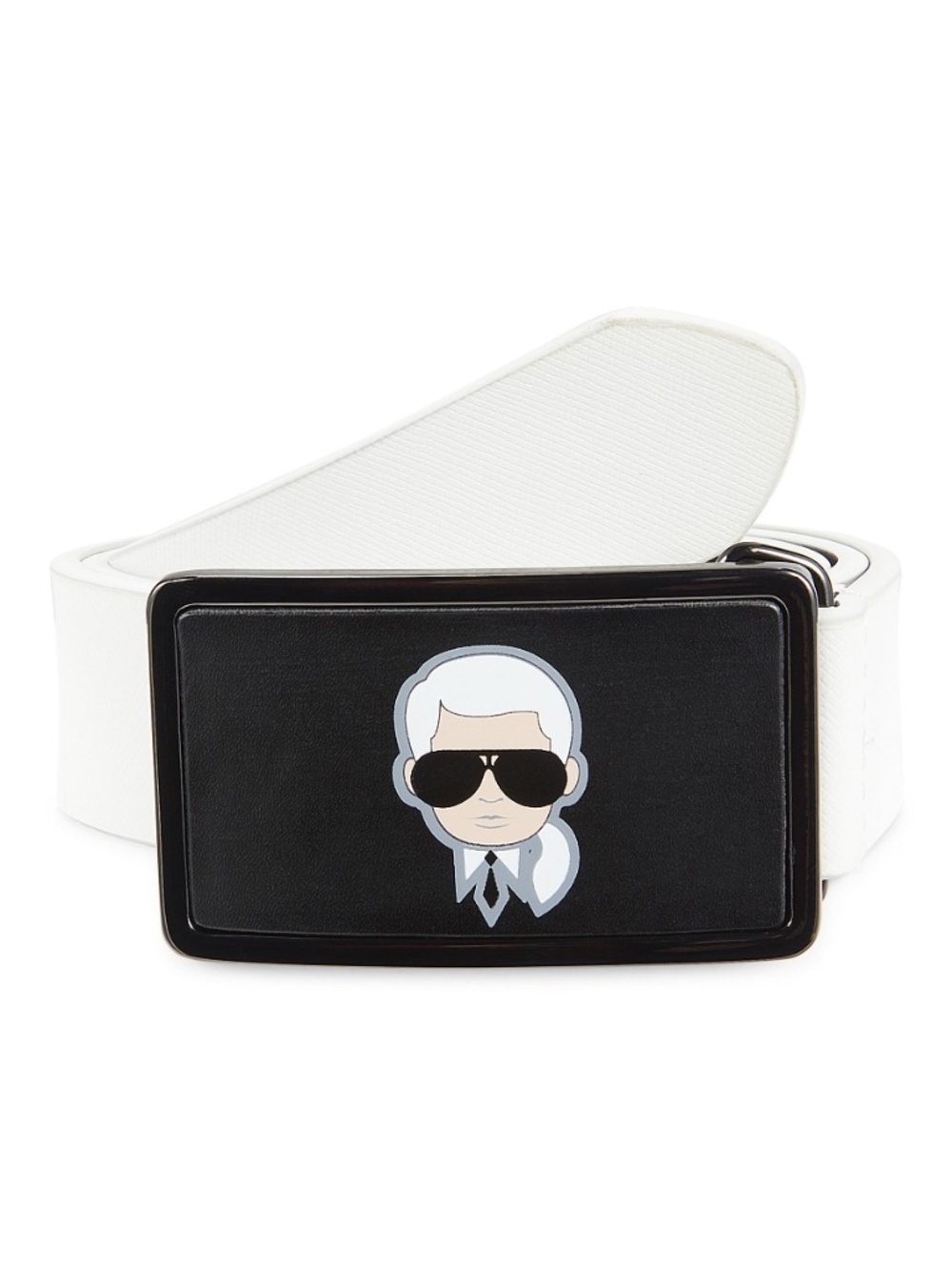 Karl Lagerfeld Paris Men’s Choupette Leather Belt